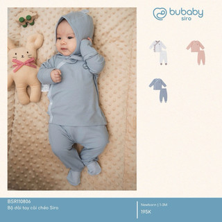 BuBaby Bộ dài tay cài chéo Siro cao cấp cho bé trai và bé gái BSR110806