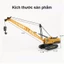 Đồ chơi mô hình xe cần cẩu nâng hàng bằng nhựa ABS, chạy đà quán tính, bánh xích cao su, xoay 360 độ, kích thước lớn