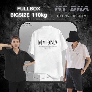 Áo sơ mi lụa cổ vest tay ngắn màu trắng local brand có bigsize 100kg form rộng unisex cặp đôi nam nữ fullbox MY DNA 2026