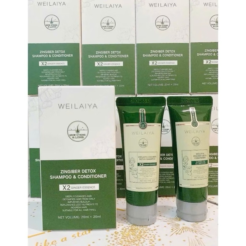 Ảnh Dầu gội đầu thảo dược Weilaiya gừng detox da đầu và kích thích mọc tóc gấp đôi hiệu quả cho da đầu dầu 420ml 1