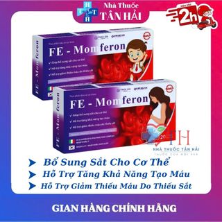 Sắt nước Momferon hỗ trợ giảm thiếu m.áu do thiếu sắt, hộp 20 ống