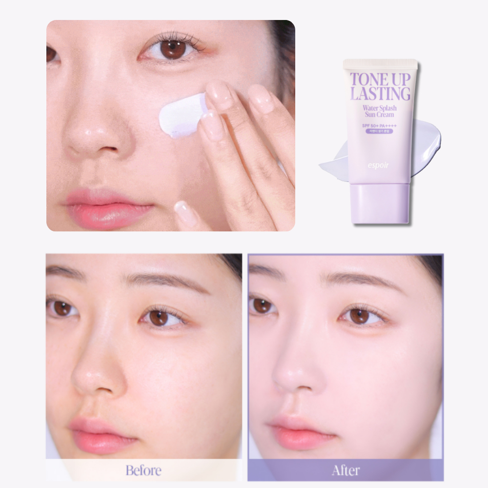Ảnh Kem Chống Nắng Nâng Tông Tím Espoir Water Splash Sun Cream Tone Up Lasting SPF 50+/PA++++ 50ml 4