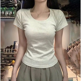 Áo croptop gháp lăng hồng xám siêu xinh, chất tăm xịn xò Mixmatch cực dễ tôn dáng cực kì