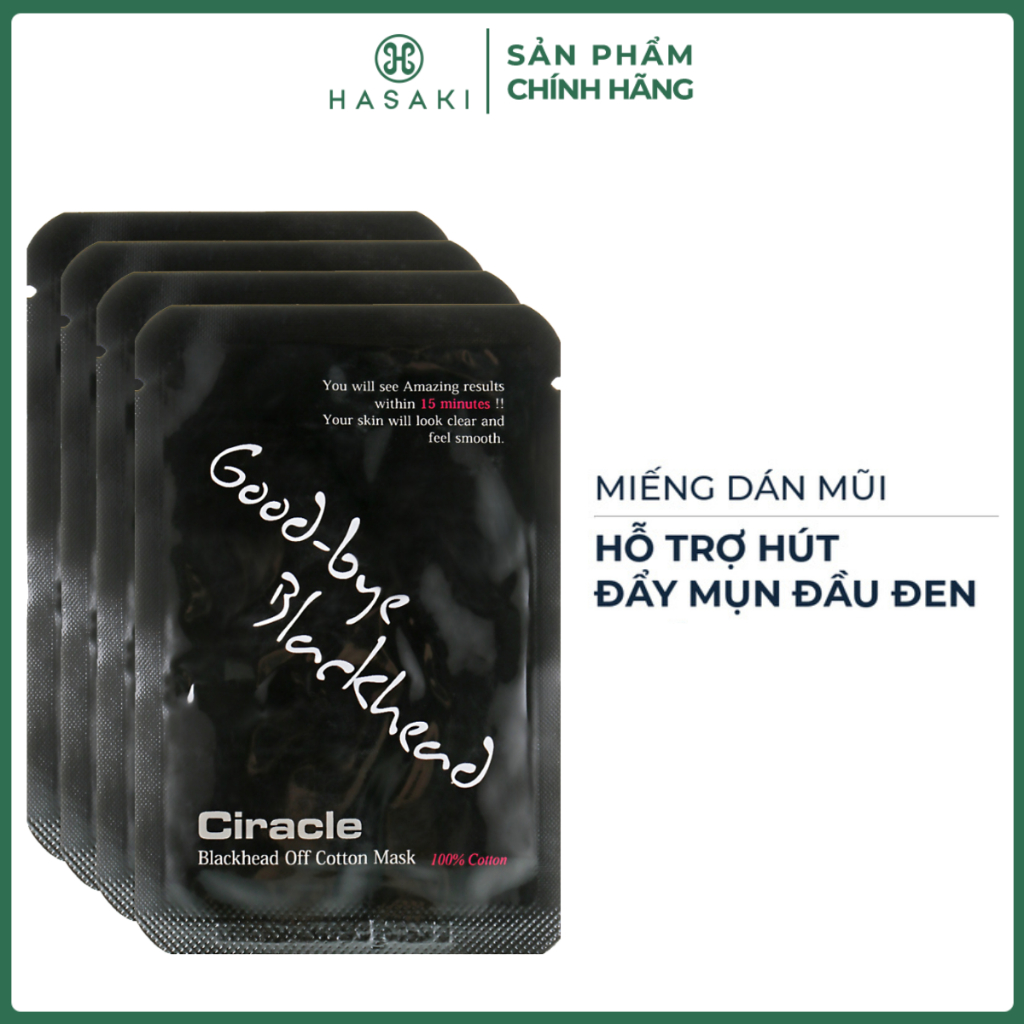 Miếng Dán Ciracle Hỗ Trợ Hút Và Đẩy Mụn Đầu Đen 1 Miếng / 4 Miếng Goodbye Blackhead
