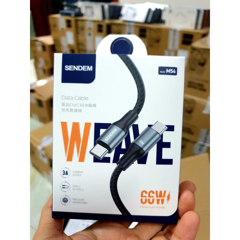 Cáp Sạc Nhanh SEMDEM Type-C PD 66W Cho Xiaomi Samsung Huawei Oppo Vivo ...