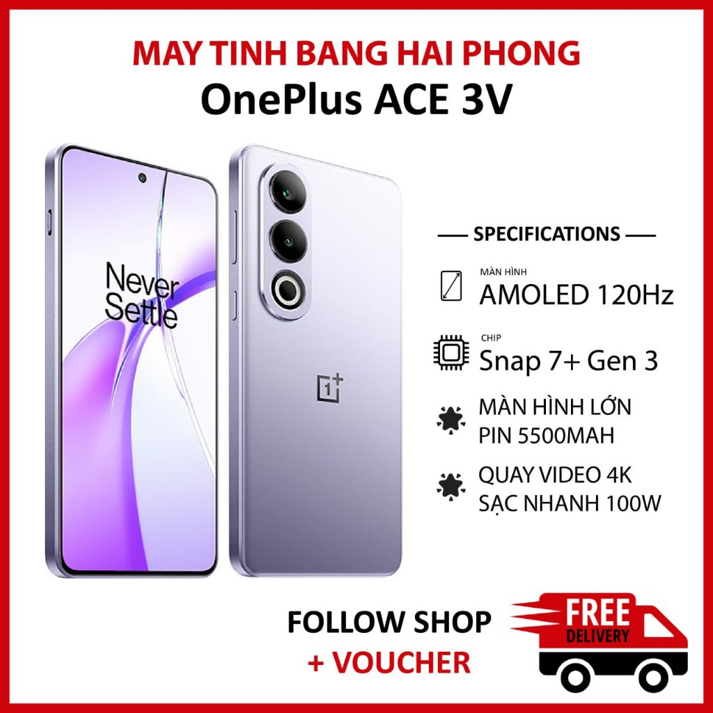 Điện thoại OnePlus ACE 3V NEW Fullbox đã unlock RAM 12/256GB chip