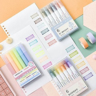 Bút đánh dấu highlight dạ quang nhiều màu học ngoại ngữ siêu đỉnh