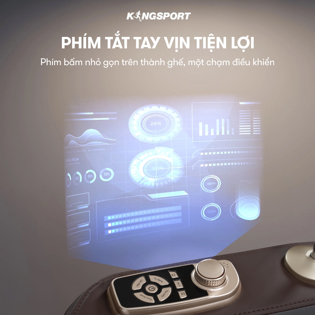 Ghế massage toàn thân KINGSPORT G80 NEW công nghệ rung sóng âm KingSonic