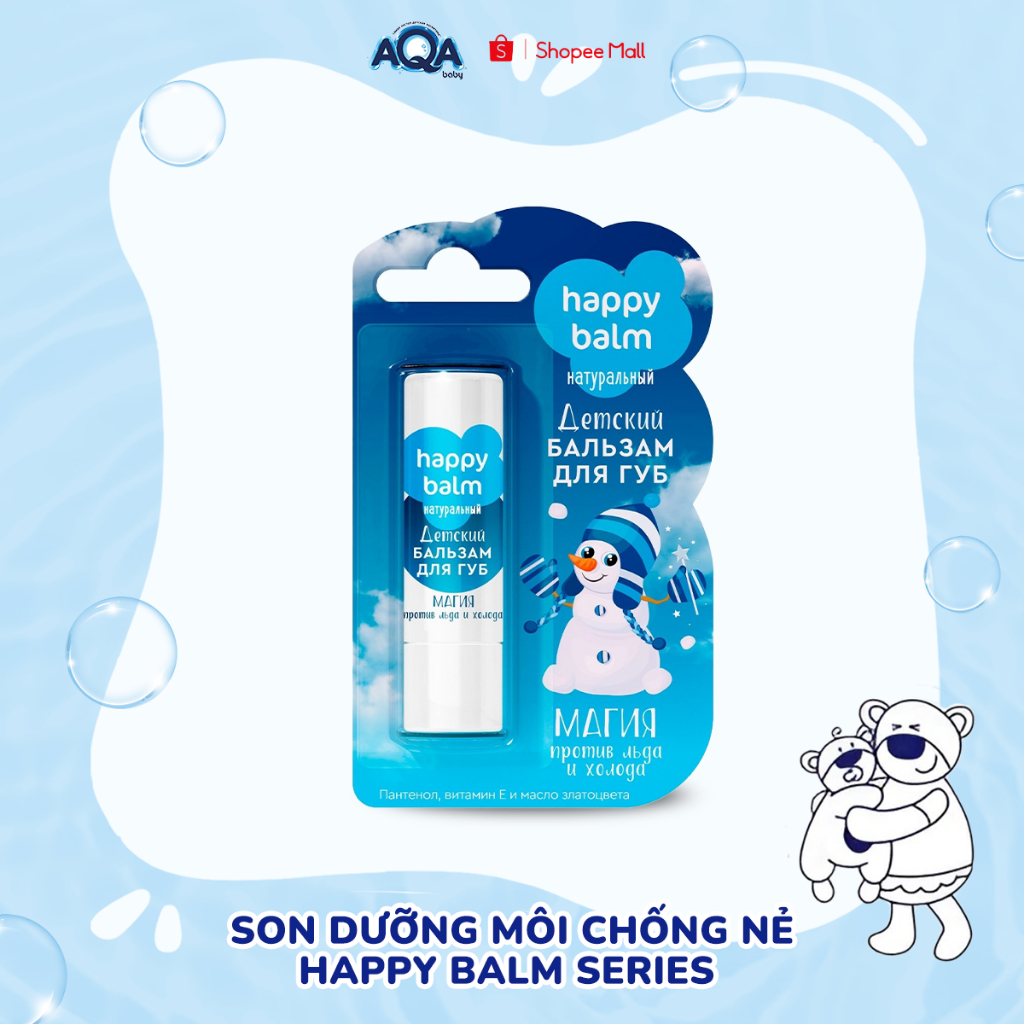 SON DƯỠNG MÔI CHỐNG KHÔ NẺ THUẦN TỰ NHIÊN HAPPY BALM (quà tặng ...