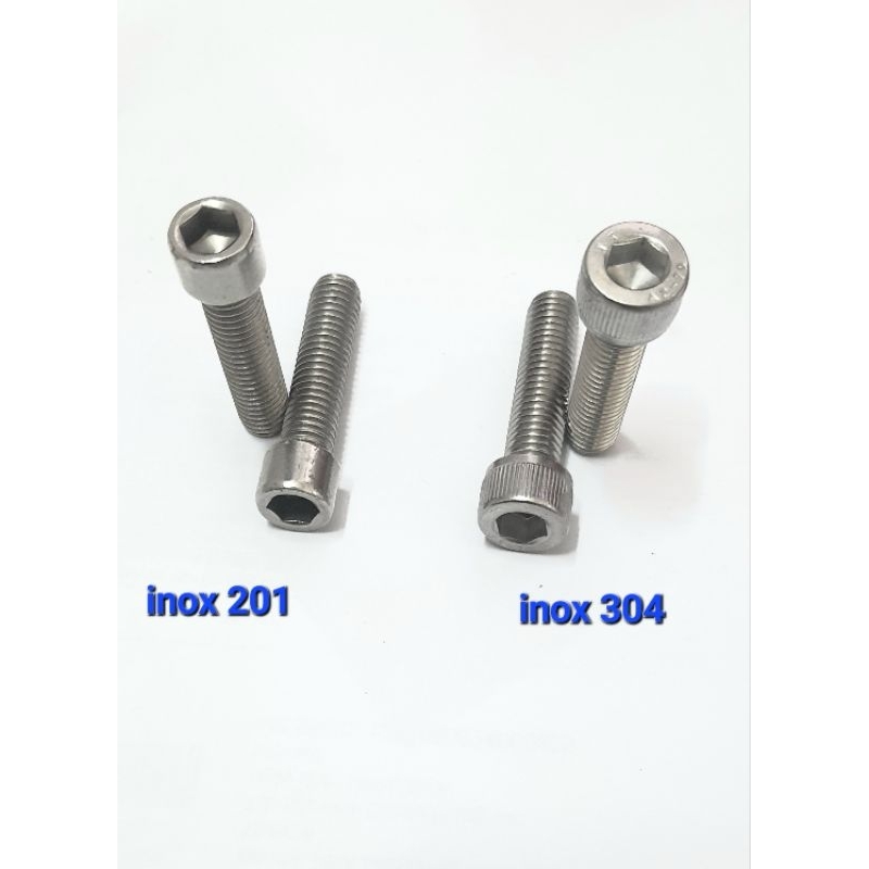 set từ ( 2-10 ) con ốc lục giác inox 304 và inox 201 M4/M5/M6/M8/M10 ...