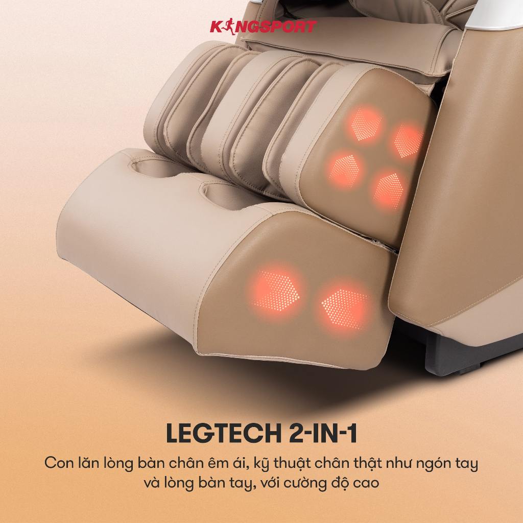 CHỈ GIAO MIỀN NAM | Ghế massage KINGSPORT Standard G2 con lăn di chuyển cổ vai, thiết kế hiện đại