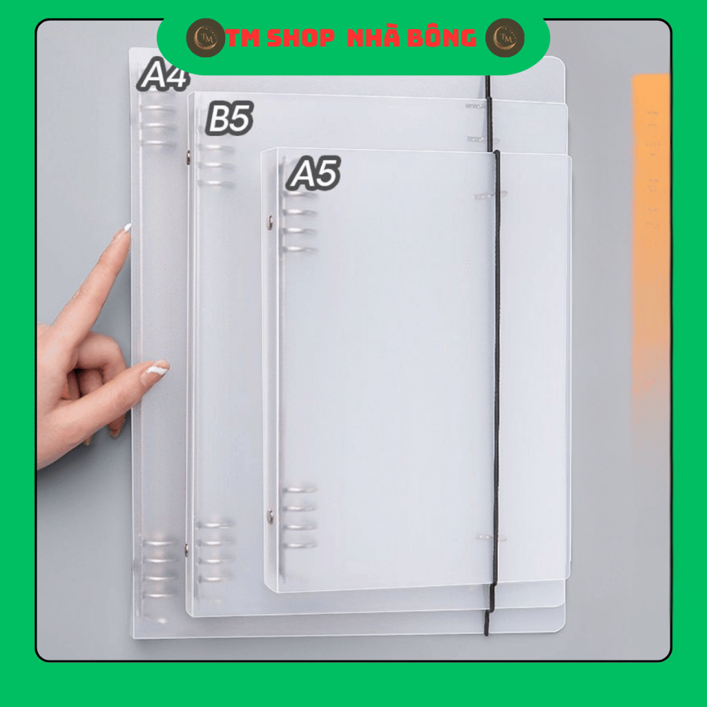 Sổ còng , bìa sổ còng A4 A5 B5 binder còng sắt 4+4 còng kiểu nút làm sổ ...