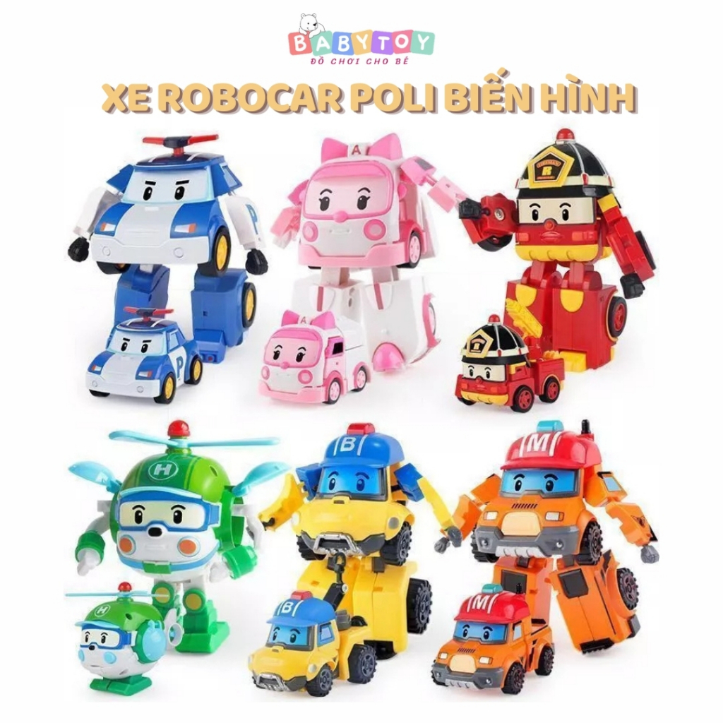 Biệt đội xe Robocar Poli Robot Biến Hình Đồ chơi cho bé B12 | Shopee ...