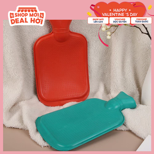 Túi chườm nóng đau bụng kinh cao su loại lớn 2000ml chườm nóng chườm lạnh, giảm đau, điều hòa khí huyết