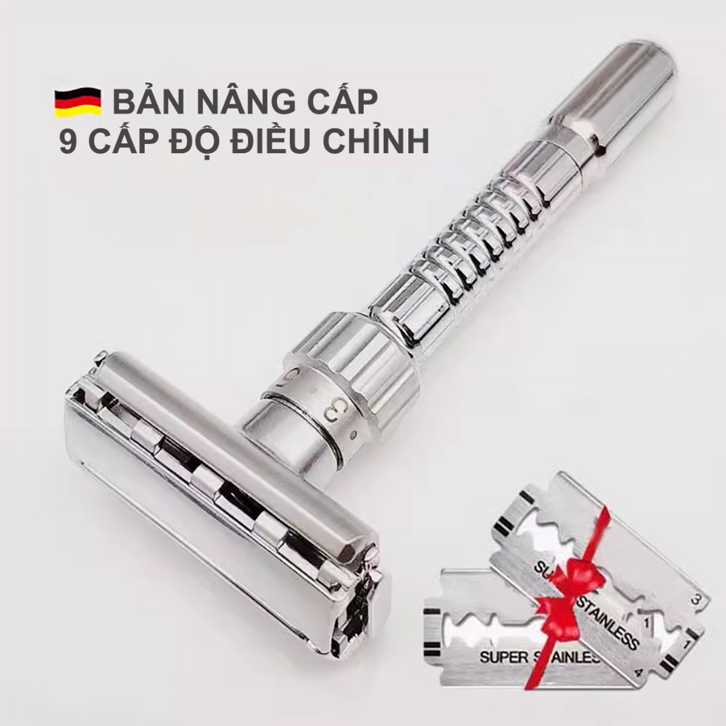 Dao cạo râu Cổ điển xoay Cánh Bướm chỉnh lưỡi [TẶNG 5 LƯỠI CẠO RÂU SIÊU ...