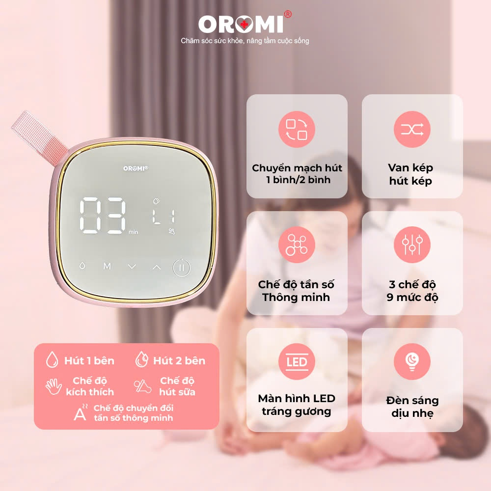 Máy hút sữa điện đôi OROMI XN10 - Hút sữa massage hiệu quả, không đau rát - Nhựa PPSU cao cấp