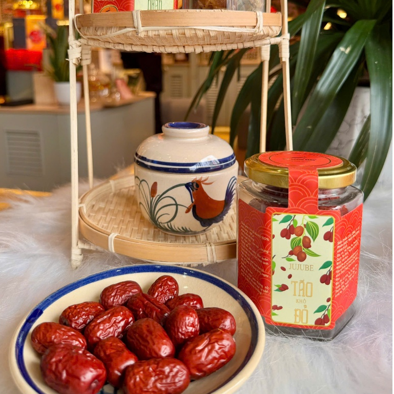Ảnh Táo Đỏ Sấy Khô Kim Cương Vàng Mát Gan Hỗ Trợ Tiêu Hóa Tăng Cường Sức Khỏe Chống Oxy Hóa Lọ 100 Gram 3