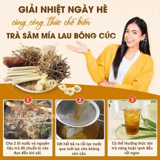 Trà sâm mía lau bông cúc, set đủ vị nấu 5-7 lít nước, thanh nhiệt, giải khát, tặng kèm hạt chia