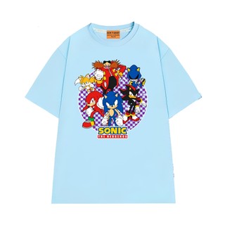Áo Thun NGỐ TEE Hoạt Hình Team Sonic Chống Lại Tiến Sĩ Eggman Vải Cotton 75 Thoáng Mát