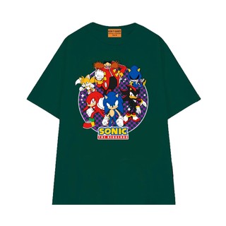 Áo Thun NGỐ TEE Hoạt Hình Team Sonic Chống Lại Tiến Sĩ Eggman Vải Cotton 75 Thoáng Mát