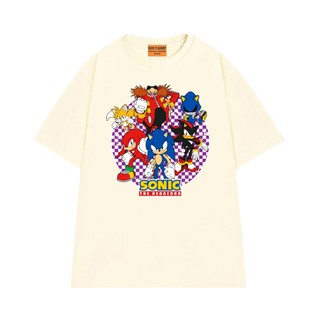 Áo Thun NGỐ TEE Hoạt Hình Team Sonic Chống Lại Tiến Sĩ Eggman Vải Cotton 75 Thoáng Mát