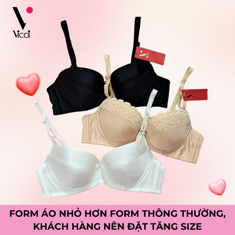 Ảnh Áo ngực nữ có gọng, mỏng không đệm Vicci AV.05 - AV.06 ôm ngực 2