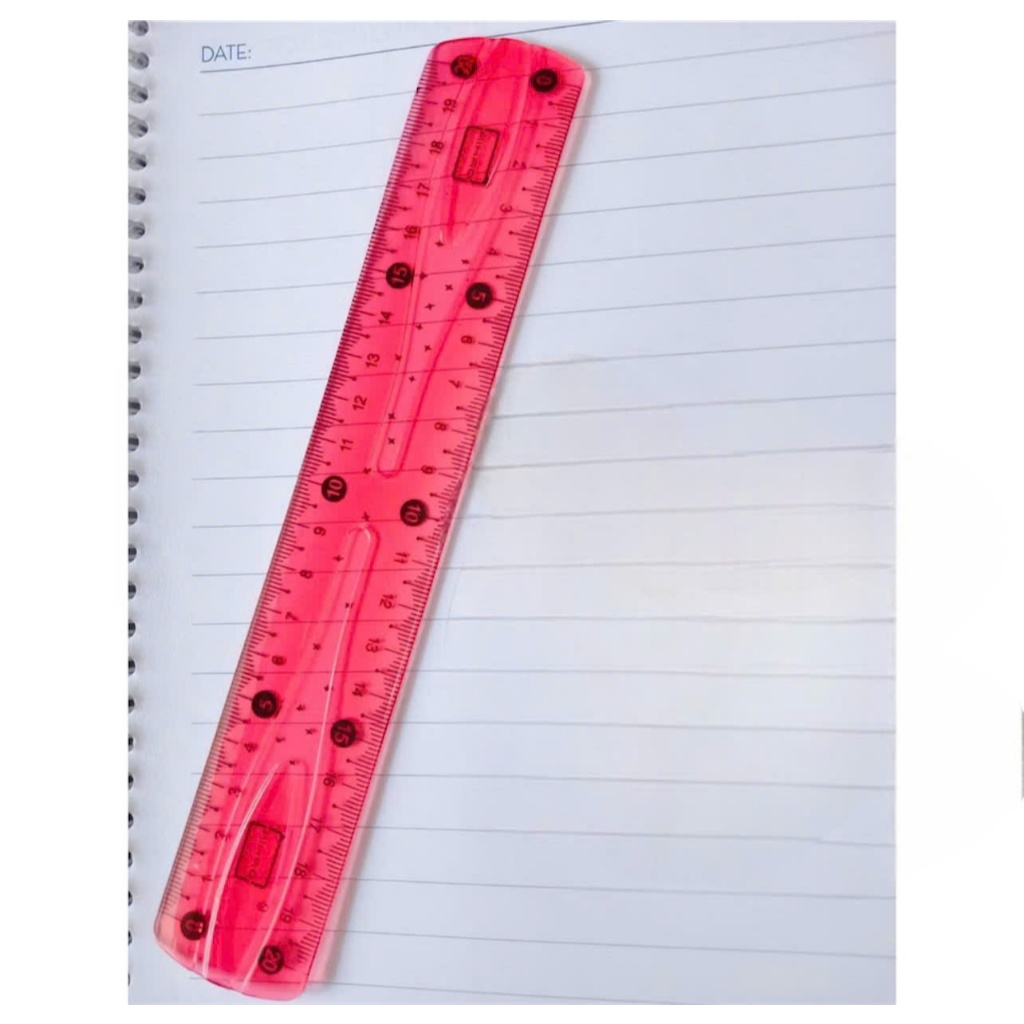 THƯỚC THẲNG NHỰA DẺO 20cm màu ngẫu nhiên (1 cây)