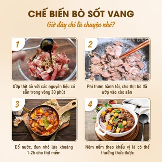 Gia vị nấu sốt vang, set nguyên liệu đầy đủ, thơm ngon, chuẩn vị, tiện lợi - Lãn Ông