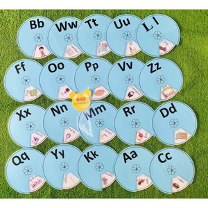 Bộ 26 đĩa xoay Tiếng Anh (màu ngẫu nhiên)