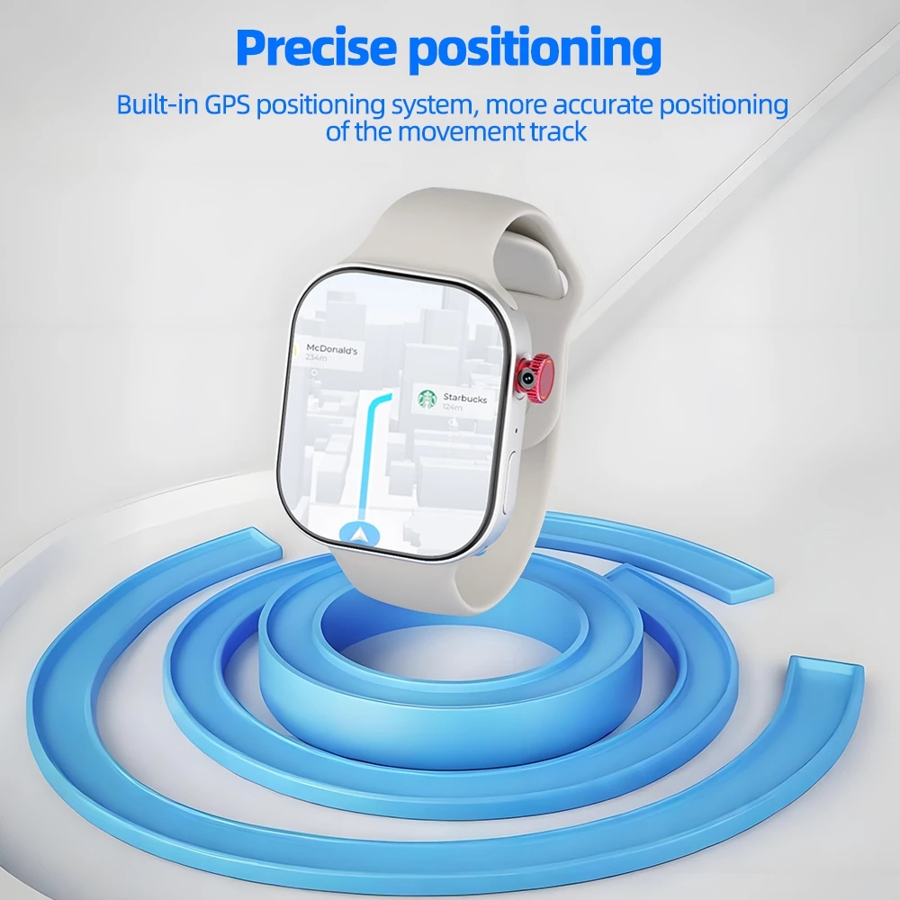 Đồng hồ thông minh thể thao chống nước Goojodoq 2025 có khe cắm thẻ SIM, camera, GPS,Điện thoạiVideo
