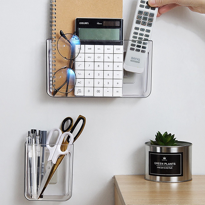 Khay Hộp Đựng Điều Khiển, Mỹ Phẩm (C95) Dán Tường trong suốt cao cấp | BigBuy360 - bigbuy360.vn