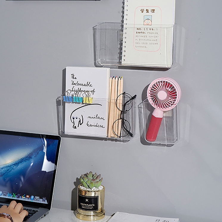 Khay Hộp Đựng Điều Khiển, Mỹ Phẩm (C95) Dán Tường trong suốt cao cấp | BigBuy360 - bigbuy360.vn