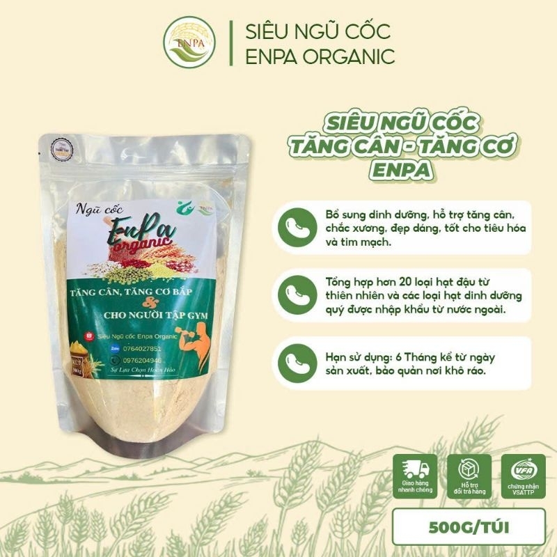 Siêu Ngũ cốc Tăng cân & Tăng cơ bắp EnPa ( Dinh dưỡng Đặc biệt dành cho người tập Gym )