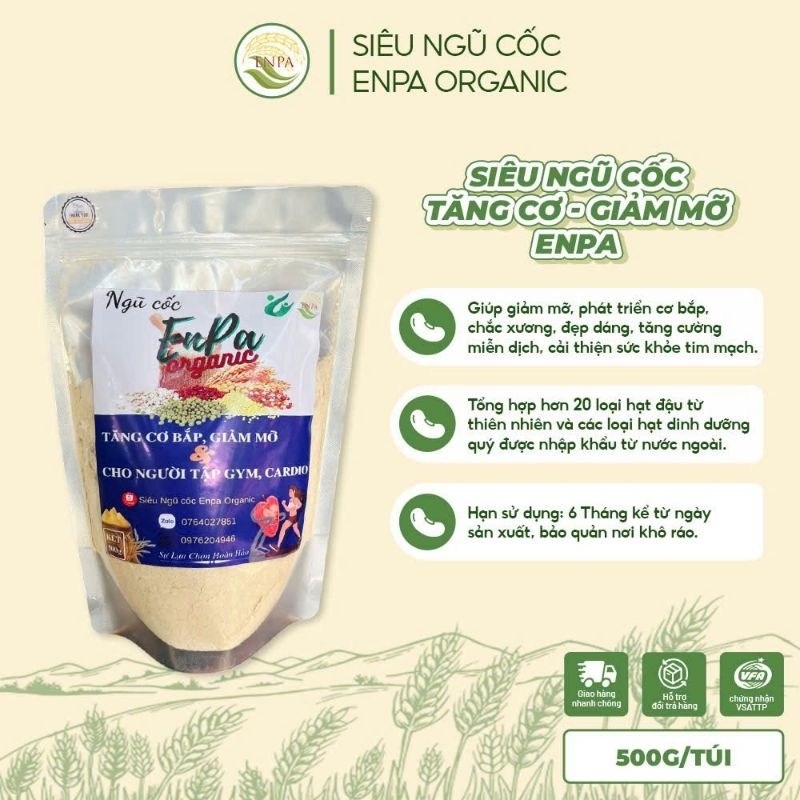 Siêu Ngũ cốc Tăng cơ & Giảm mỡ EnPa ( Dinh dưỡng dành cho người tập Gym & Cardio )