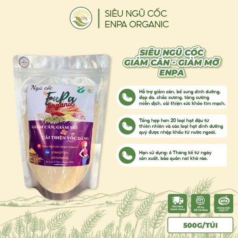 Siêu Ngũ cốc Giảm cân & Giảm mỡ EnPa ( Cải thiện vóc dáng thon gọn, đẹp da )