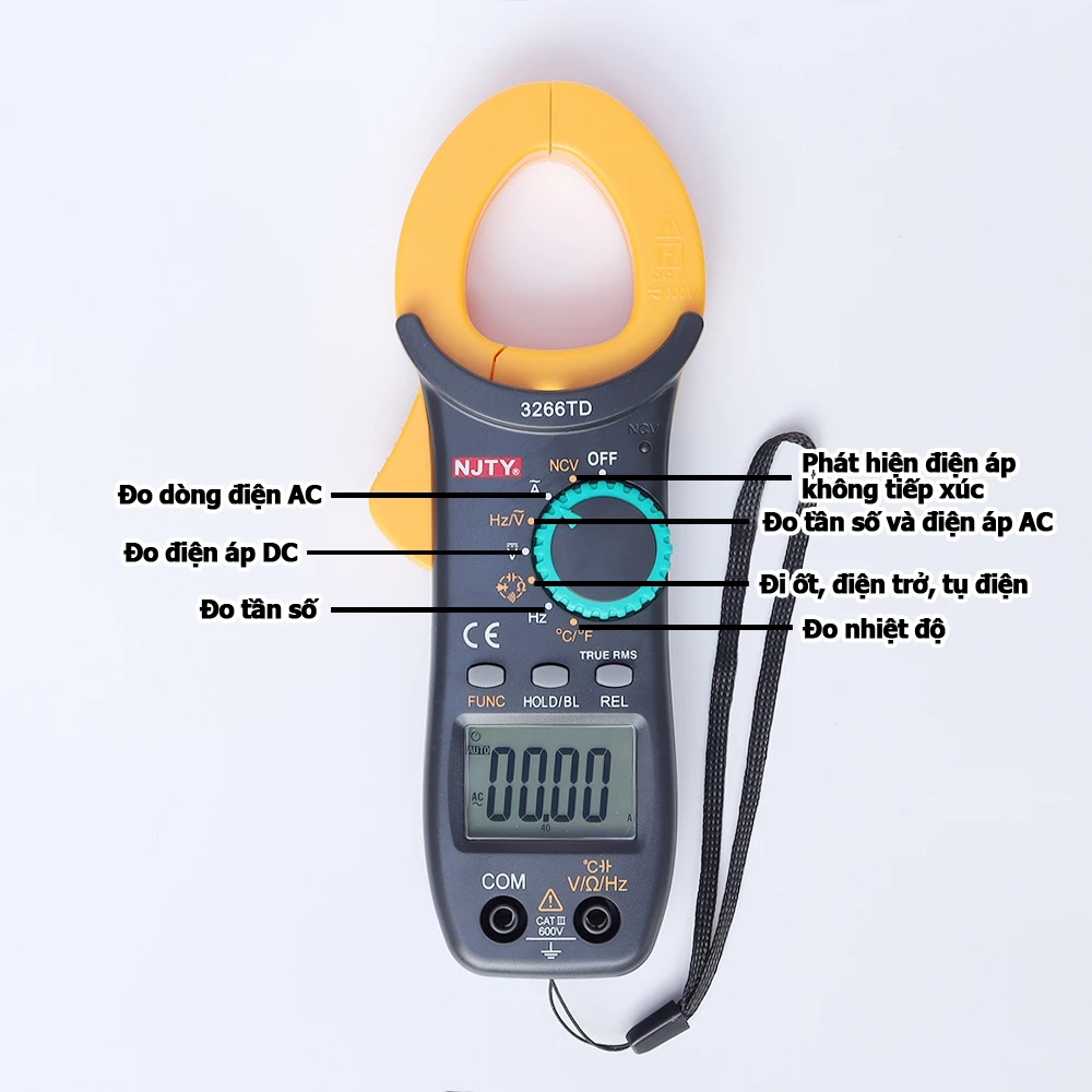 H&agrave;ng Loại 1]Ampe K&igrave;m Đồng Hồ Kẹp Vạn Năng 3266TD NJTY Cao Cấp Đo Tụ, Tần  Số, Nhiệt Độ, Điện Trở, Điện &Aacute;p Ch&iacute;nh H&atilde;ng | Shopee Việt Nam