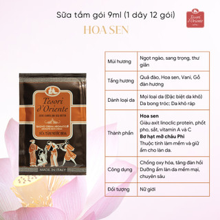 Sữa tắm dây Tesori d’Oriente 9ml phù hợp mang đi du lịch