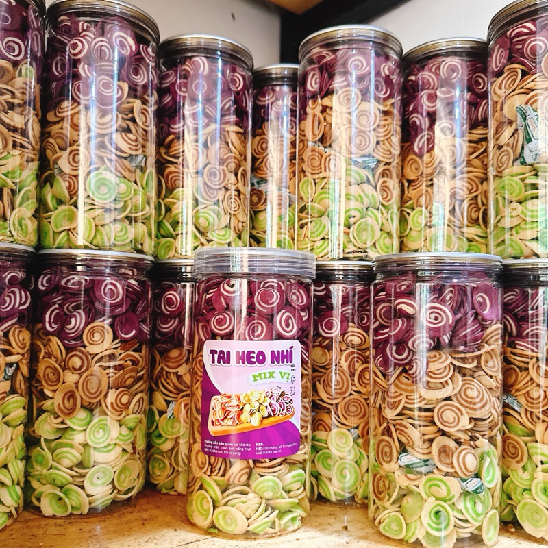 TAI HEO NHÍ CỐT DỪA MIX 3 VỊ TRUNG HIẾU LOẠI ngon- HỘP 320GR
