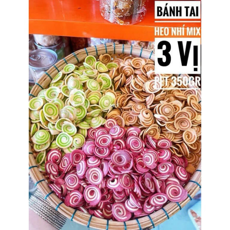 TAI HEO NHÍ CỐT DỪA MIX 3 VỊ TRUNG HIẾU LOẠI ngon- HỘP 320GR