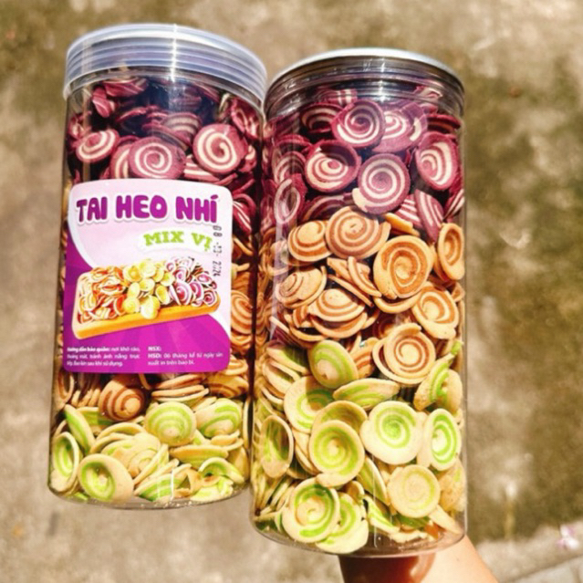 TAI HEO NHÍ CỐT DỪA MIX 3 VỊ TRUNG HIẾU LOẠI ngon- HỘP 320GR