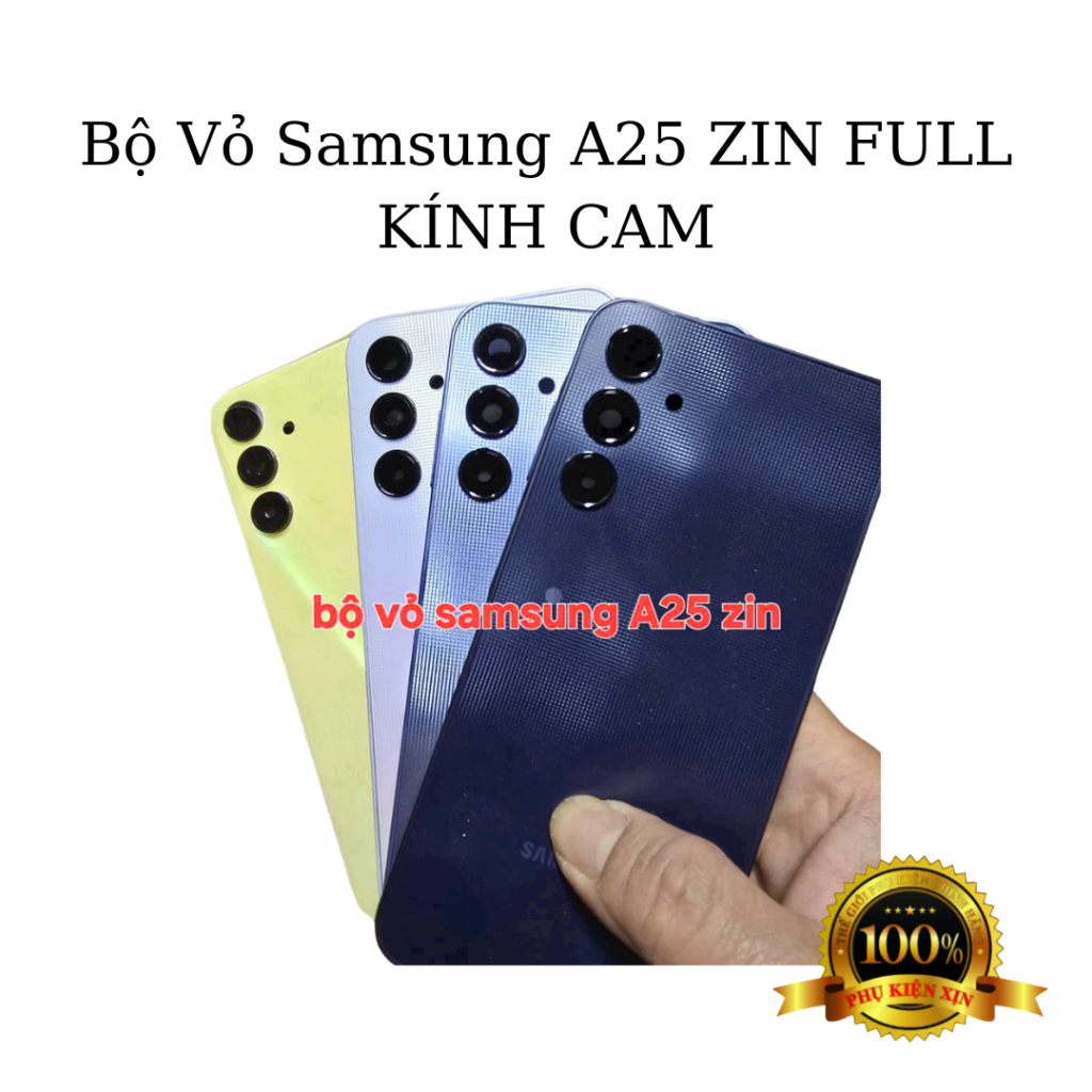 Bộ Vỏ Samsung A25 ZIN FULL KÍNH CAM - Hàng Chính Hãng