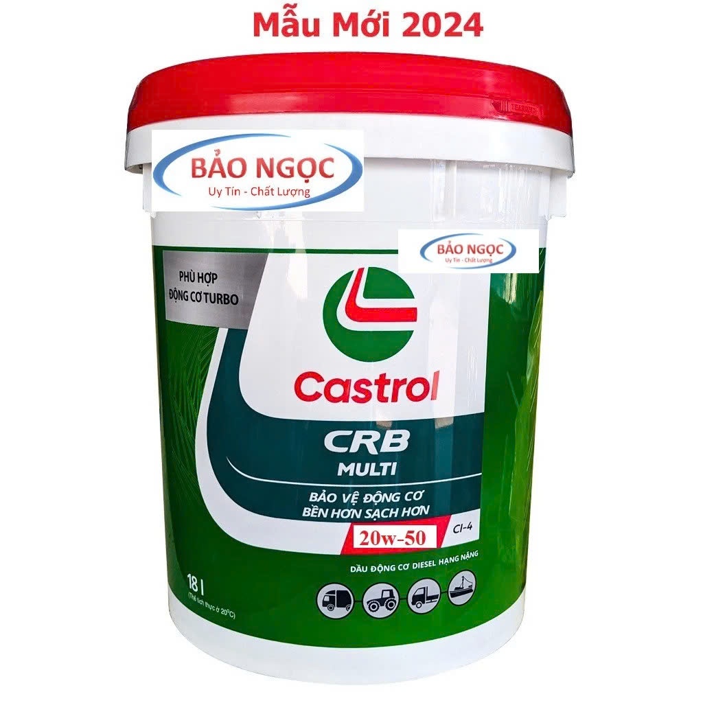 NHỚT CASTROL CRB MULTI 20W - 50 18L DÙNG CHO ĐỘNG CƠ XE THƯƠNG MẠI VÀ ...