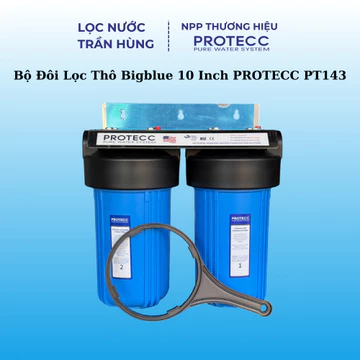 Bộ Đôi Lọc Thô Đầu Nguồn Bigblue 10 Inch PROTECC PT143 - Lọc Tổng, Lọc Phèn, Kim Loại Canxi, Nâng pH