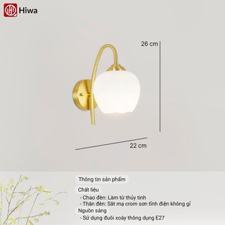 Đèn ngủ treo tường phòng khách, cầu thang hành lang HIWA hiện đại sang trọng và tinh tế 2025