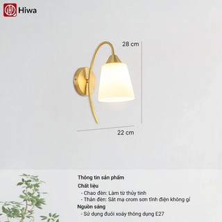 Đèn Ngủ Gắn Tường Trang Trí phòng Khách Cầu Thang Ban Công HIWA Hiện Đại Tinh Tế 2025