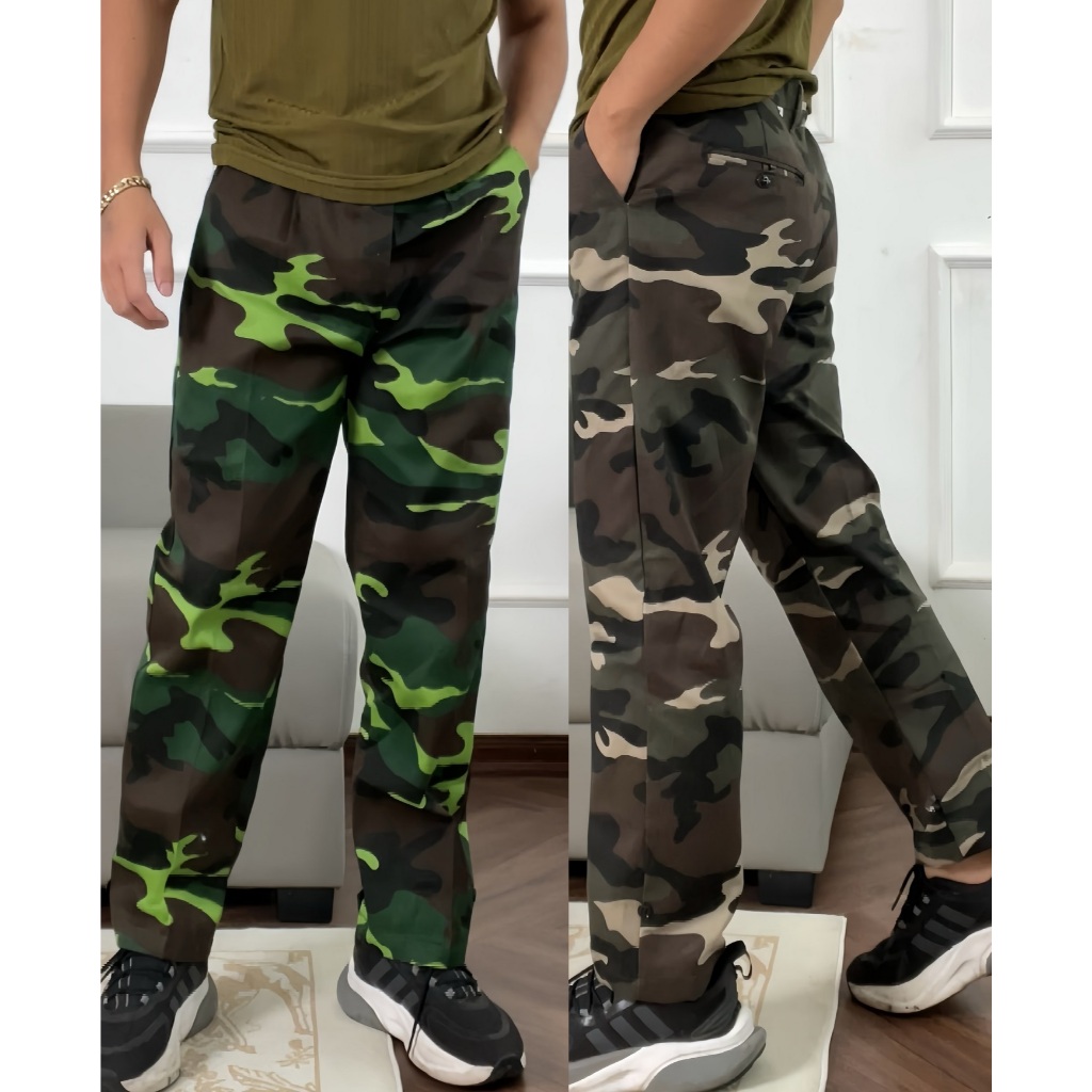 Quần dài rằn ri bảo hộ lao động ống suông - vải kaki - có 3 màu - có ...