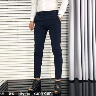 Quần tây nam, Quần âu nam hàn quốc ống côn công sở vải tuyết hàn co giãn dày dặn  thoải mái phong cách