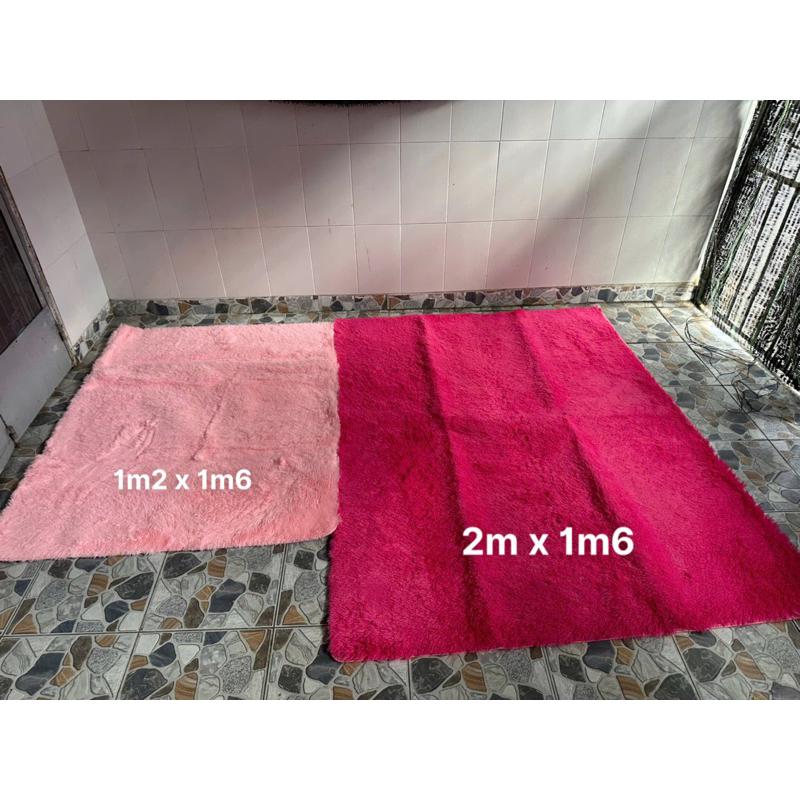 Thảm lông trải sàn giá rẻ 2m x 1m6 - thảm lông loang hàng loại 1