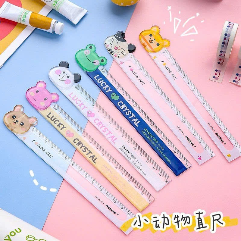Thước kẻ 15cm Hình Hoạt Hình Dụng Cụ Học Tập Cho Học Sinh - hình nhân vật dễ thương