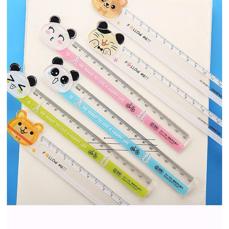 Thước kẻ 15cm Hình Hoạt Hình Dụng Cụ Học Tập Cho Học Sinh - hình nhân vật dễ thương